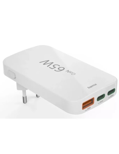 CARGADOR 2XUSB-C USB HAMA 65W GAN USB...