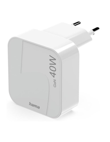 CARGADOR 2XUSB-C HAMA 40W GAN USB...