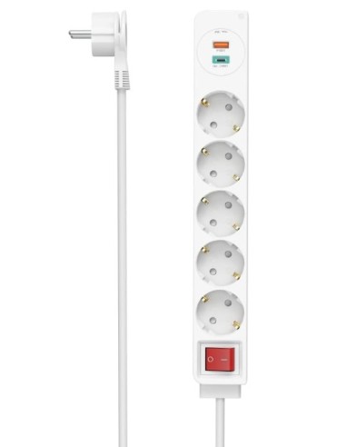 REGLETA HAMA 5 TOMAS + USB + USB-C...