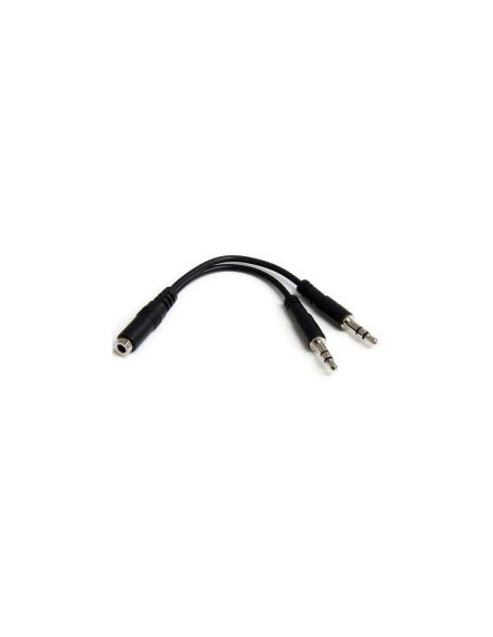 ADAPTADOR STARTECH AUDIO JACK 3.5 HEMBRA 4P / 2X JACK 3.5 MACHO