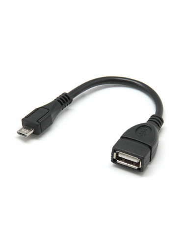 ADAPTADOR KABLEX OTG MICRO USB MACHO / USB HEMBRA BLACK