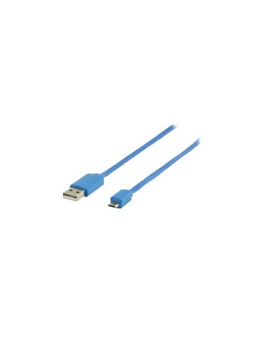 CABLE KABLEX USB 2.0 A MACHO / MICRO USB B MACHO 1M BLUE