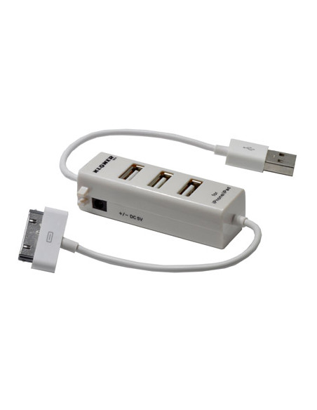 CABLE KLONER USB PARA IPOD IPAD IPHONE 0.2M + HUB 3 USB