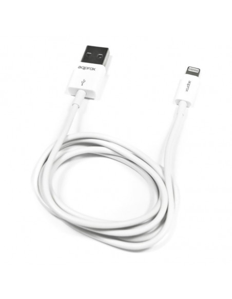 CABLE APPROX USB MACHO / LIGHTNING MACHO 1M WHITE