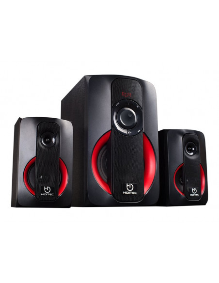 ALTAVOCES BLUETOOTH HIDITEC H400 2.1 40W USB SD BLACK/RED