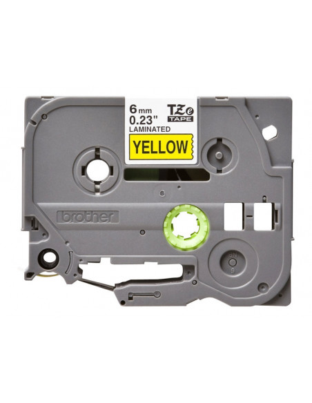 CINTA BROTHER TZE611 6MMX8M BLACK/YELLOW