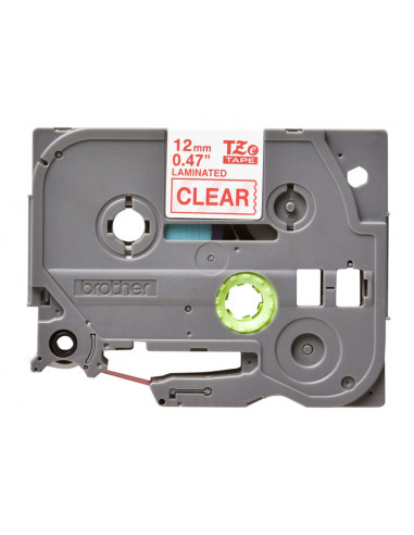 CINTA BROTHER TZE132 12MMX8M WHITE/RED