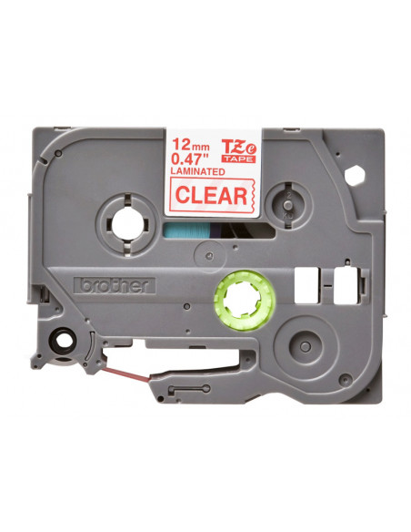 CINTA BROTHER TZE132 12MMX8M WHITE/RED