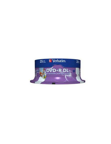 DVD+R VERBATIM 8.5GB 8X PRINTABLE LATA 25U