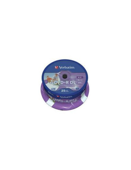 DVD+R VERBATIM 8.5GB 8X PRINTABLE LATA 25U