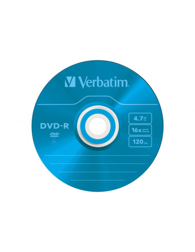 DVD-R VERBATIM 4.7GB 16X COLOUR CAJA...