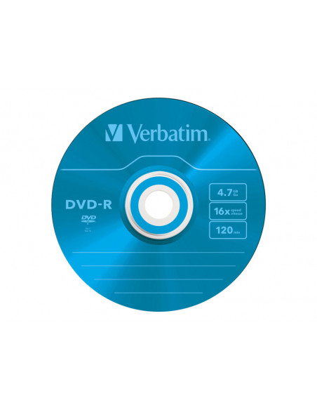 DVD-R VERBATIM 4.7GB 16X COLOUR CAJA SLIM 5U