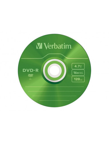 DVD-R VERBATIM 4.7GB 16X COLOUR CAJA...