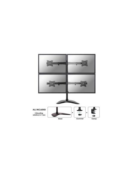 SOPORTE MONITOR ESCRITORIO NEWSTAR NM-D335D 4 MONITORES BLACK