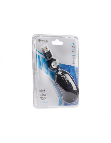 MOUSE NGS SIN 1000 DPI BLACK USB