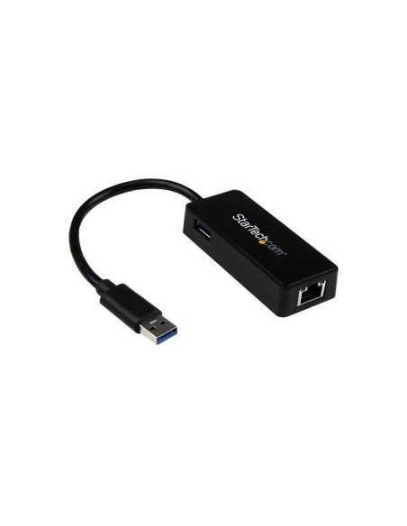 TARJETA RED STARTECH 10/100/1000 USB 3.0 BLACK PASS TROUGH