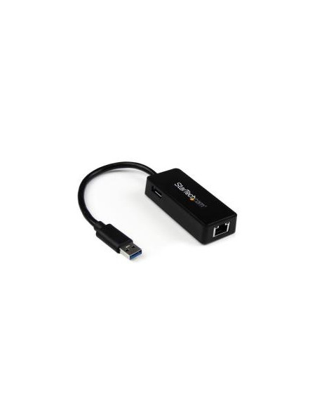TARJETA RED STARTECH 10/100/1000 USB 3.0 BLACK PASS TROUGH