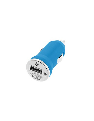 CARGADOR USB HT 5V 1A BLUE PARA COCHE