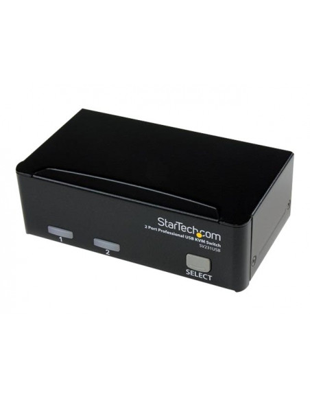 CONMUTADOR KVM STARTECH 2X1 PROFESIONAL MON, TEC, RA USB