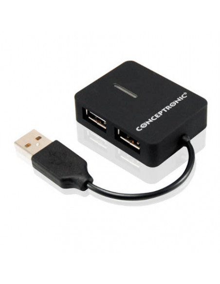 HUB CONCEPTRONIC USB 4 PUERTOS POCKED BLACK