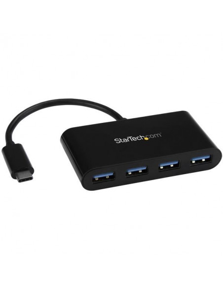 HUB STARTECH USB-C 4 PUERTOS USB 3.0 BLACK