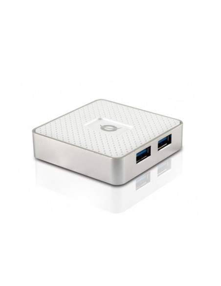 HUB CONCEPTRONIC USB 4 PUERTOS USB 3.0 WHITE + ALIMENTADOR