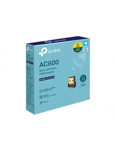 ADAPTADOR WIFI TP-LINK 600MBPS ARCHER T2U NANO USB