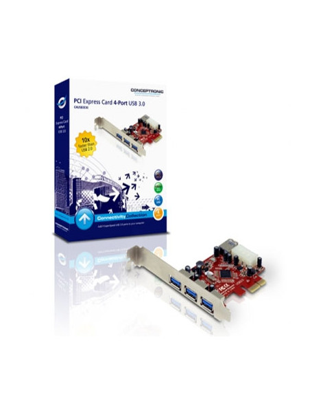 CONTROLADORA CONCEPTRONIC USB 3.0 3P EXT + 1P INT PCIE