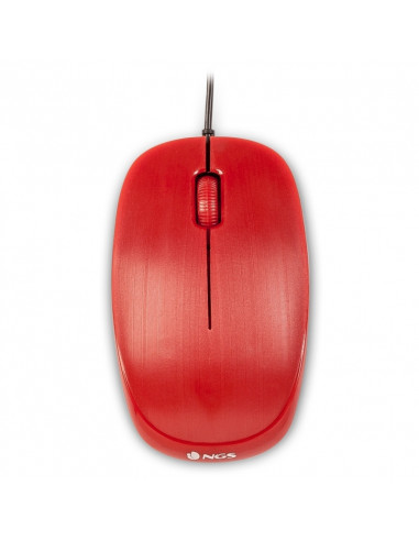 MOUSE NGS OPTICAL FLAME 1000 DPI RED USB