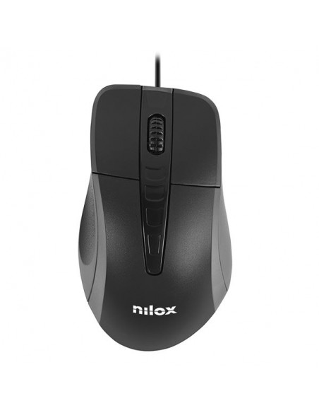 MOUSE NILOX OPTICO 1000DPI ERGONOMICO USB BLACK