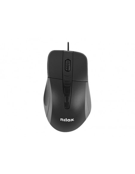MOUSE NILOX OPTICO 1000DPI ERGONOMICO USB BLACK
