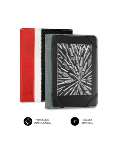 FUNDA EBOOK SUBBLIM 6 CLEVER CASE RED