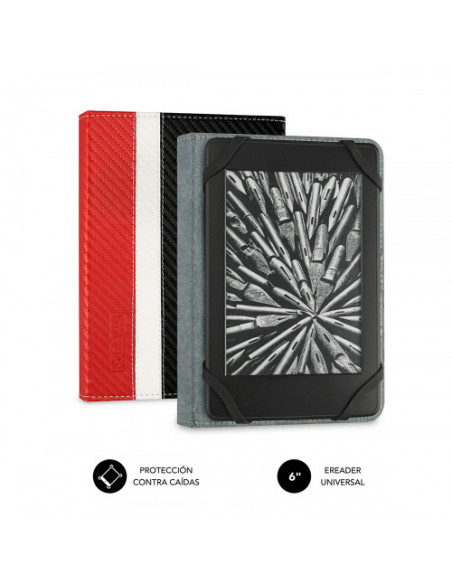 FUNDA EBOOK SUBBLIM 6 CLEVER CASE RED