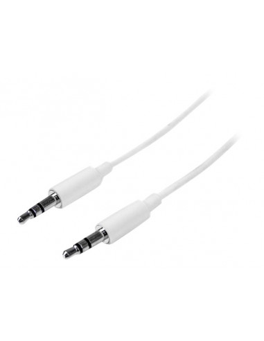 CABLE STARTECH AUDIO JACK 3.5MM MACHO / JACK 3.5MM MACHO 1M WHITE