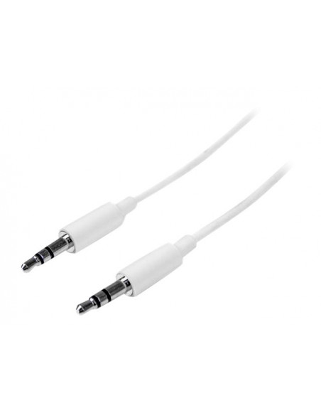 CABLE STARTECH AUDIO JACK 3.5MM MACHO / JACK 3.5MM MACHO 1M WHITE