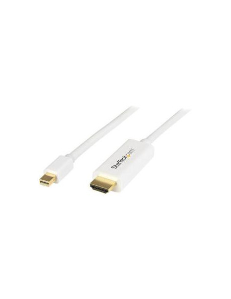 CABLE STARTECH MINI DISPLAYPORT MACHO / HDMI MACHO 2M ULTRA HD 4K WHITE