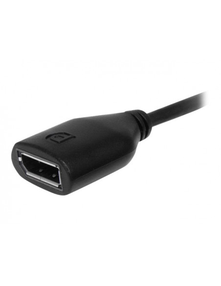 ADAPTADOR STARTECH MINI DISPLAYPORT MACHO / DISPLAYPORT HEMBRA BLACK