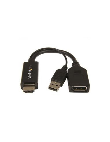 ADAPTADOR STARTECH HDMI MACHO / DISPLAYPORT HEMBRA + ALIMENTACION USB