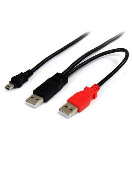 CABLE STARTECH USB MINI B MACHO / 2X USB MACHO 1.8M