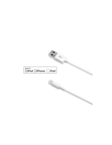 CABLE CELLY USB 2.0 A MACHO / APPLE LIGHTNING MACHO 1M WHITE