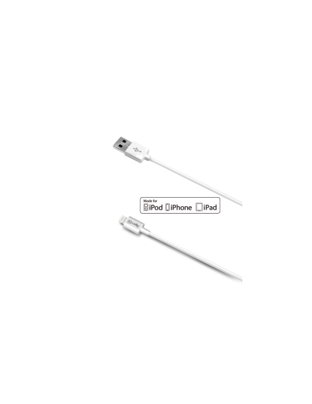 CABLE CELLY USB MACHO / LIGHTNING MACHO 2M WHITE