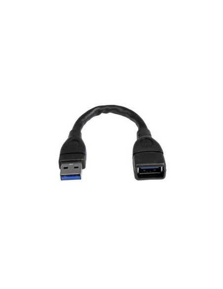 CABLE STARTECH USB 3.0 MACHO / USB HEMBRA 0.15M BLACK