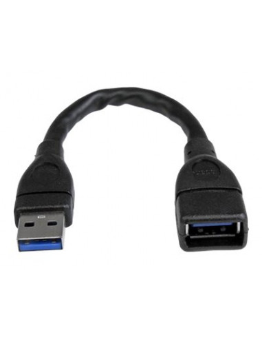 CABLE STARTECH USB 3.0 MACHO / USB HEMBRA 0.15M BLACK