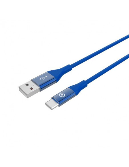 CABLE CELLY USB 2.0 A MACHO / USB-C MACHO 1M BLUE