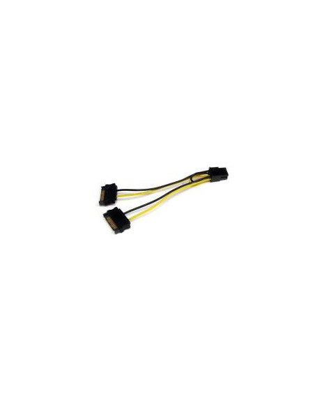 ADAPTADOR STARTECH 2X SATA MACHO / PCIE 6P HEMBRA
