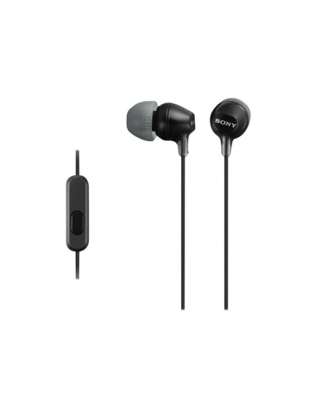 AURICULAR IN-EAR + MIC SONY MDR-EX15P JACK BLACK