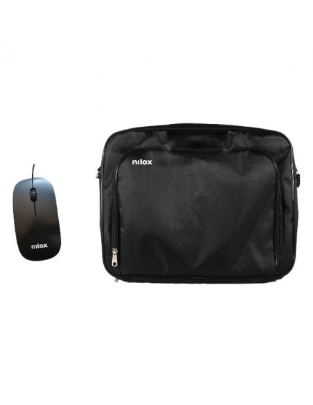MALETIN PORTATIL NILOX 15.6 ESSENTIAL BLACK + MOUSE