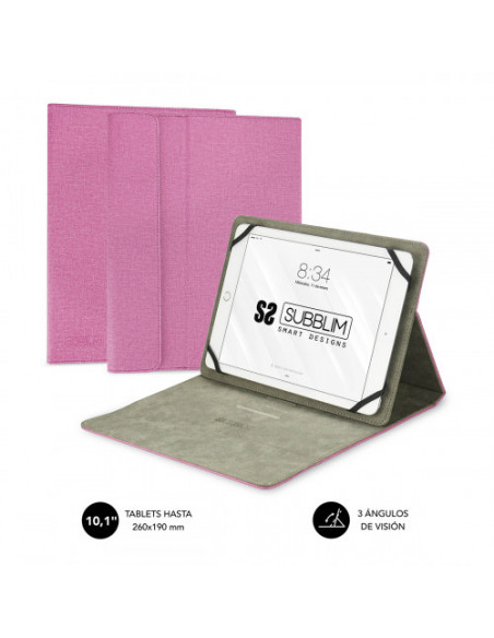 FUNDA TABLET SUBBLIM CLEVER STAND CASE 10.1 PINK