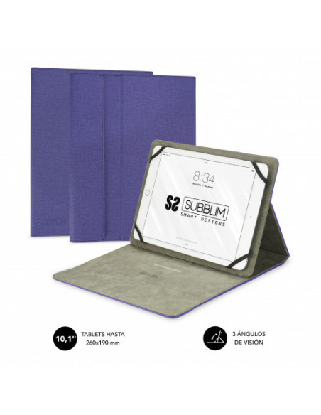 FUNDA TABLET SUBBLIM CLEVER STAND CASE 10.1 PURPLE