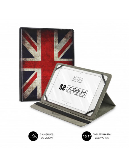 FUNDA TABLET SUBBLIM TRENDY CASE 10.1 ENGLAND